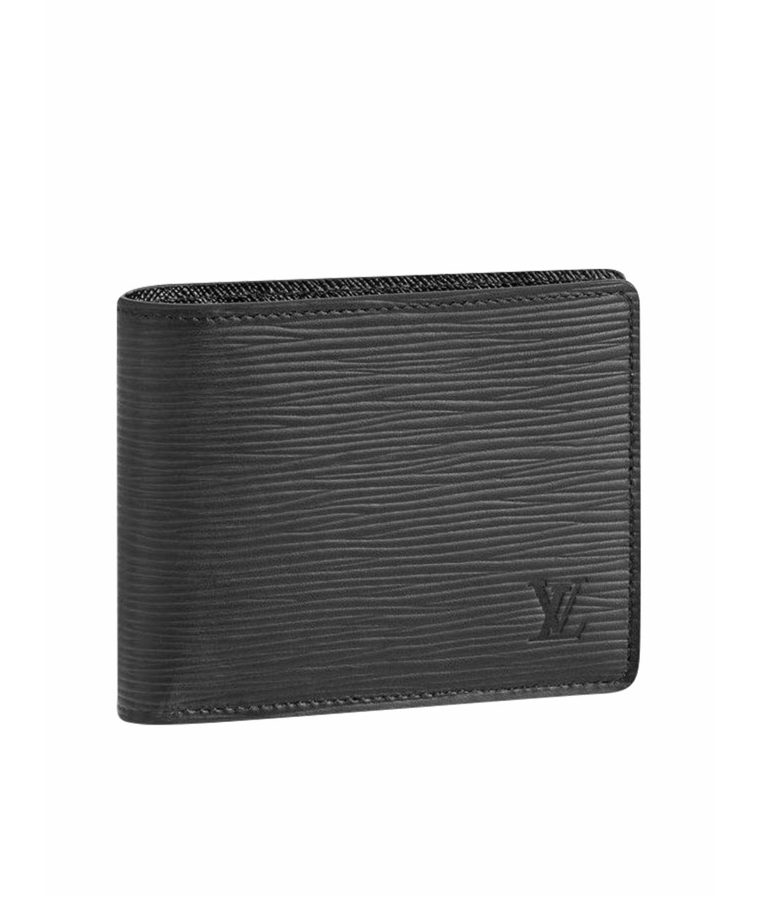LOUIS VUITTON Черный кожаный кошелек, фото 1
