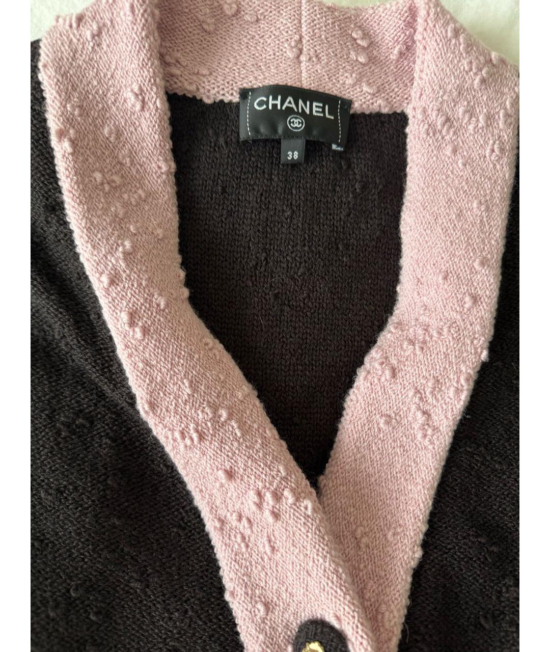 CHANEL Коричневый хлопковый кардиган, фото 3