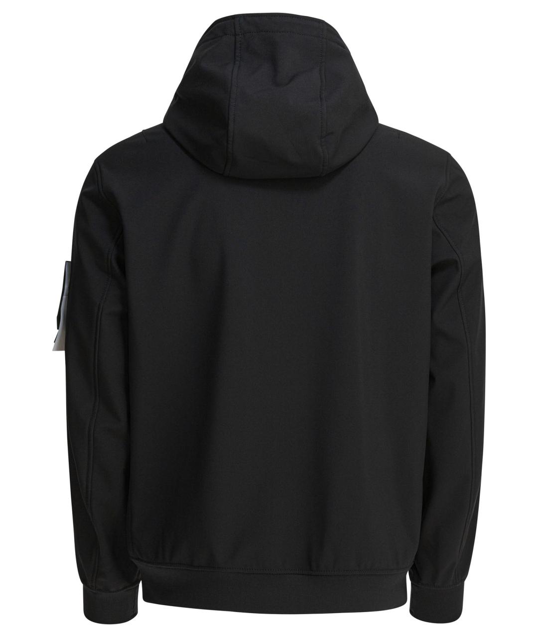 STONE ISLAND Черная полиэстеровая куртка, фото 2