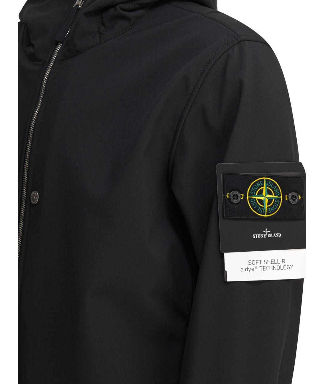 STONE ISLAND Черная полиэстеровая куртка, фото 4