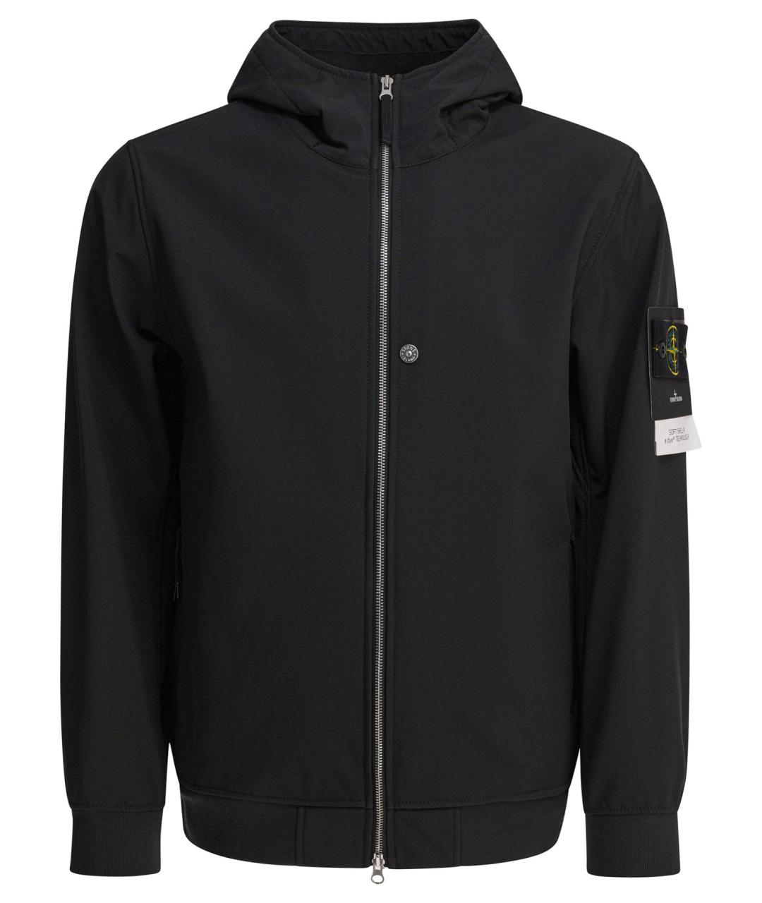 STONE ISLAND Черная полиэстеровая куртка, фото 1