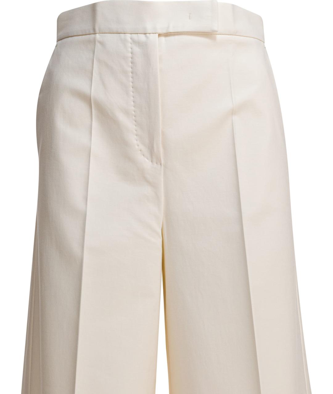 MAX MARA Белые прямые брюки, фото 3