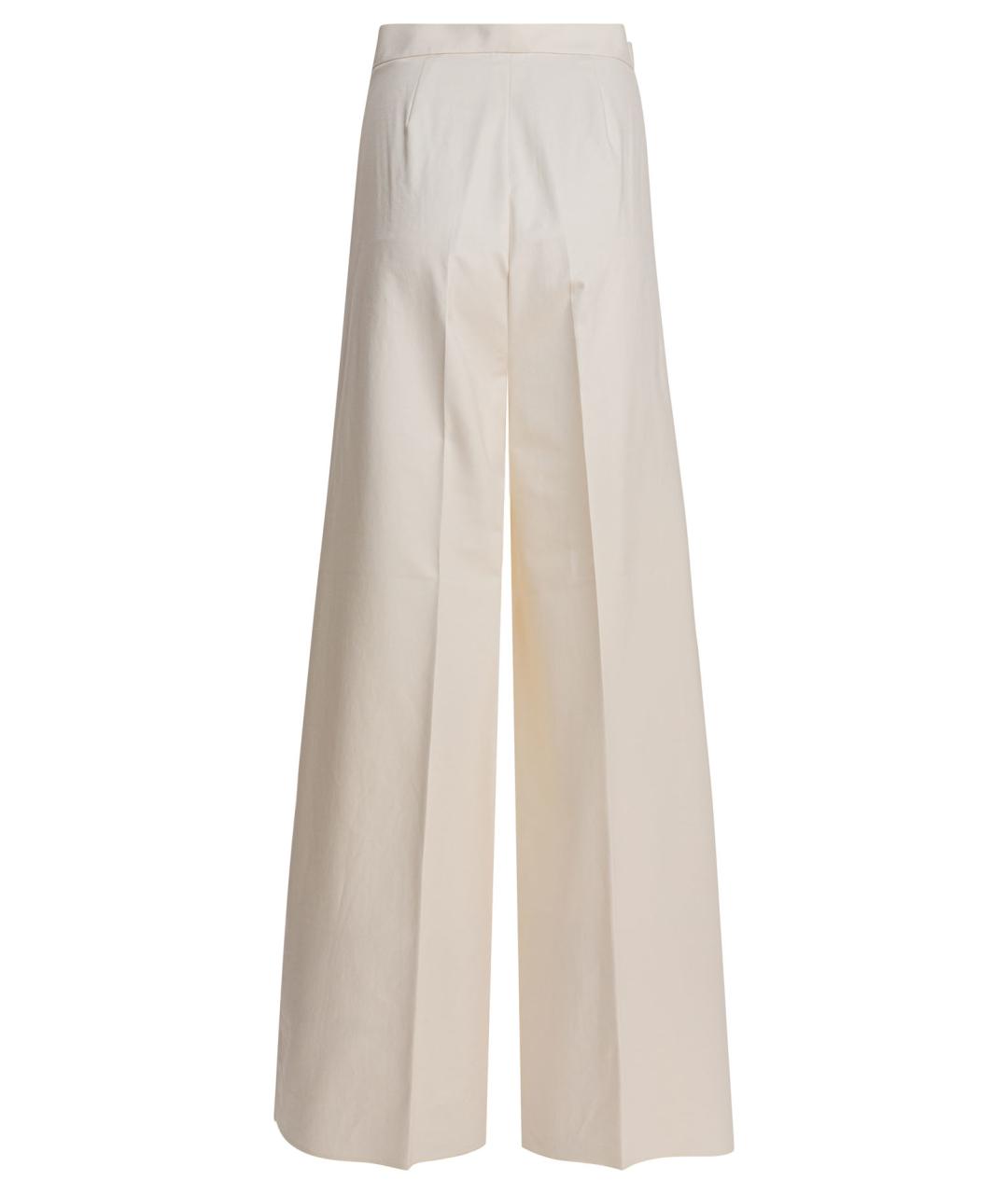 MAX MARA Белые прямые брюки, фото 2