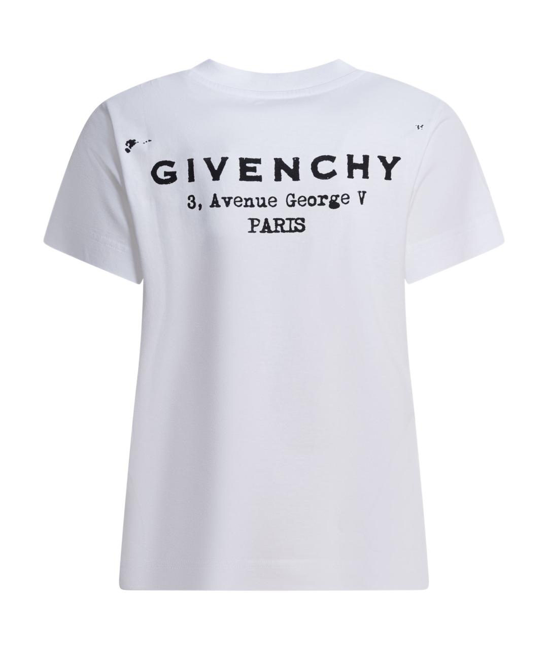 GIVENCHY Белая хлопковая футболка, фото 2