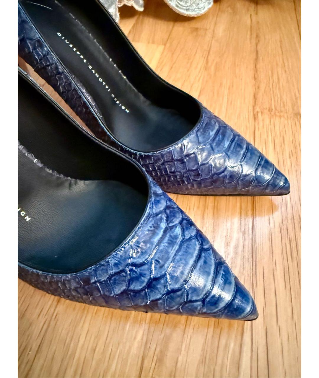 GIUSEPPE ZANOTTI DESIGN Темно-синие кожаные туфли, фото 7