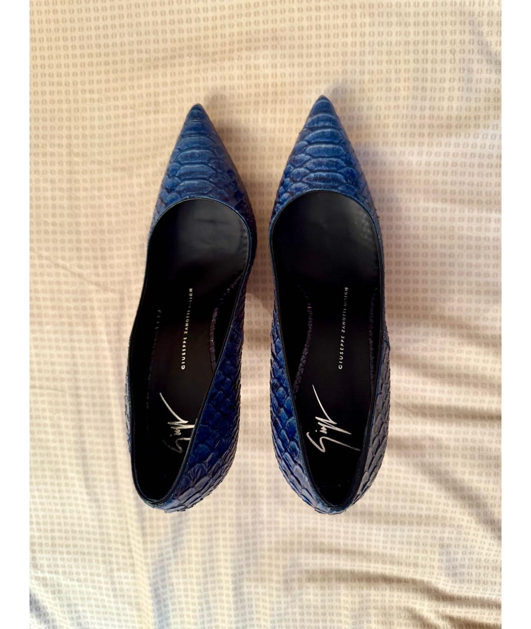 GIUSEPPE ZANOTTI DESIGN Темно-синие кожаные туфли, фото 3