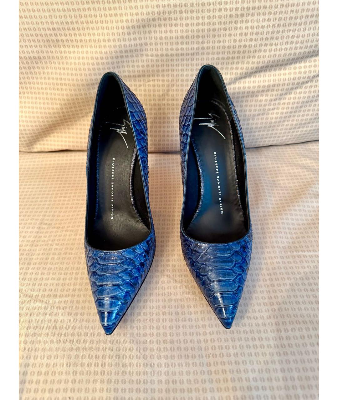 GIUSEPPE ZANOTTI DESIGN Темно-синие кожаные туфли, фото 2