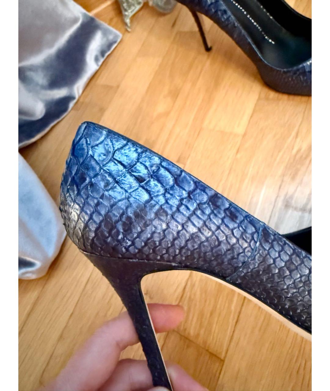 GIUSEPPE ZANOTTI DESIGN Темно-синие кожаные туфли, фото 8