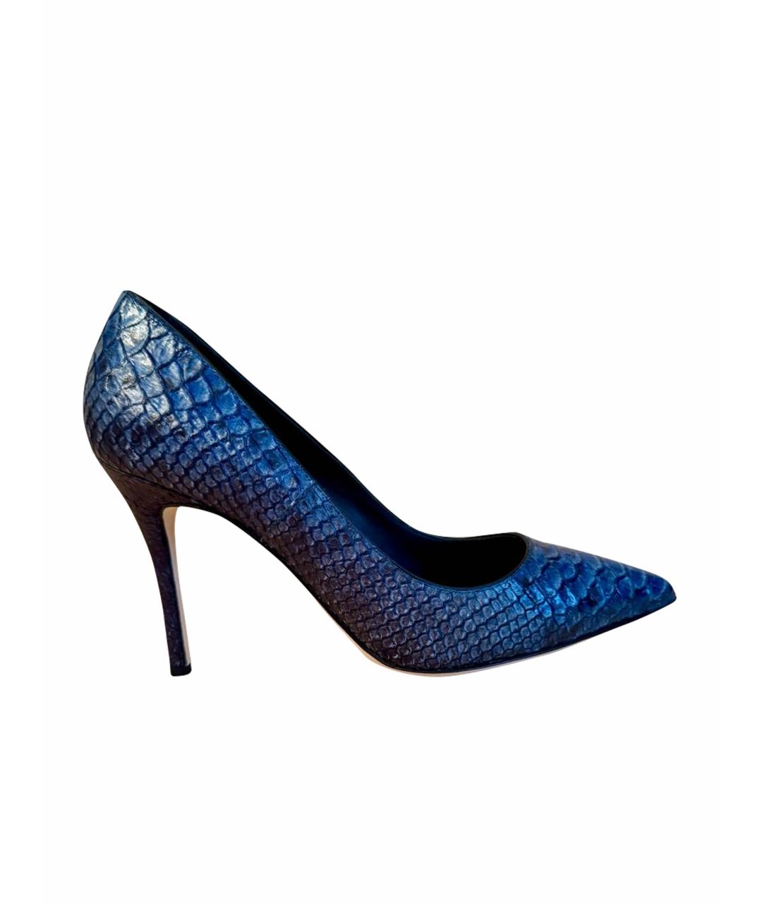 GIUSEPPE ZANOTTI DESIGN Темно-синие кожаные туфли, фото 9