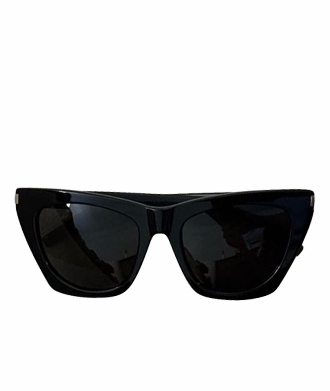 SAINT LAURENT Черные пластиковые солнцезащитные очки, фото 1
