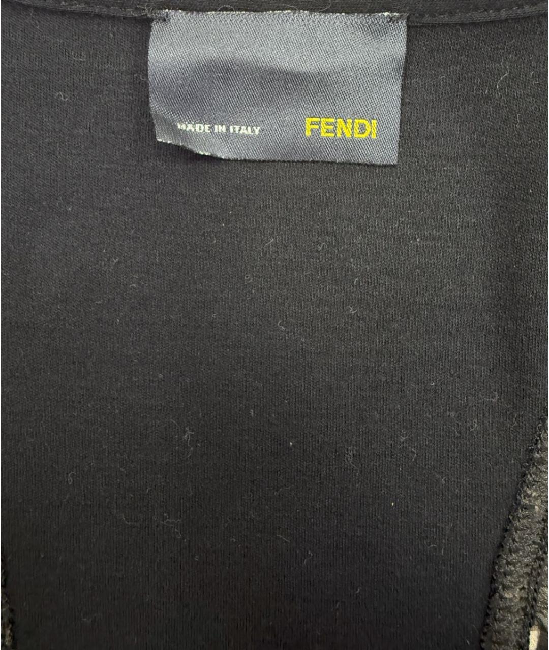 FENDI Черная футболка, фото 3