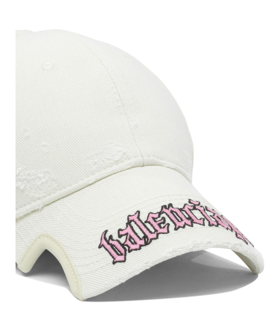 BALENCIAGA Белая хлопковая кепка, фото 4