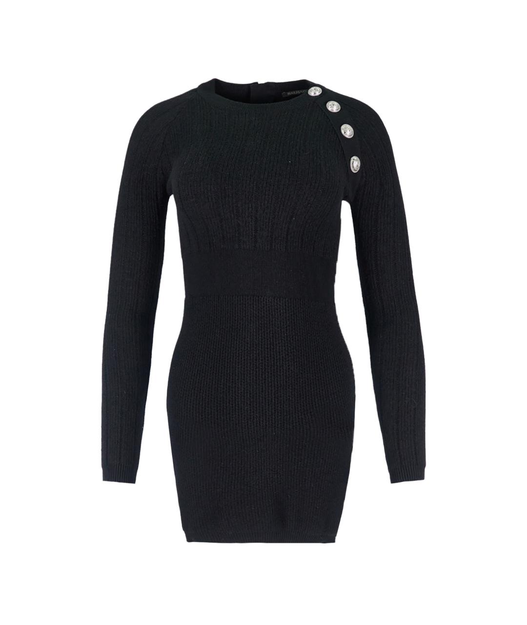 BALMAIN Черное шерстяное повседневное платье, фото 6