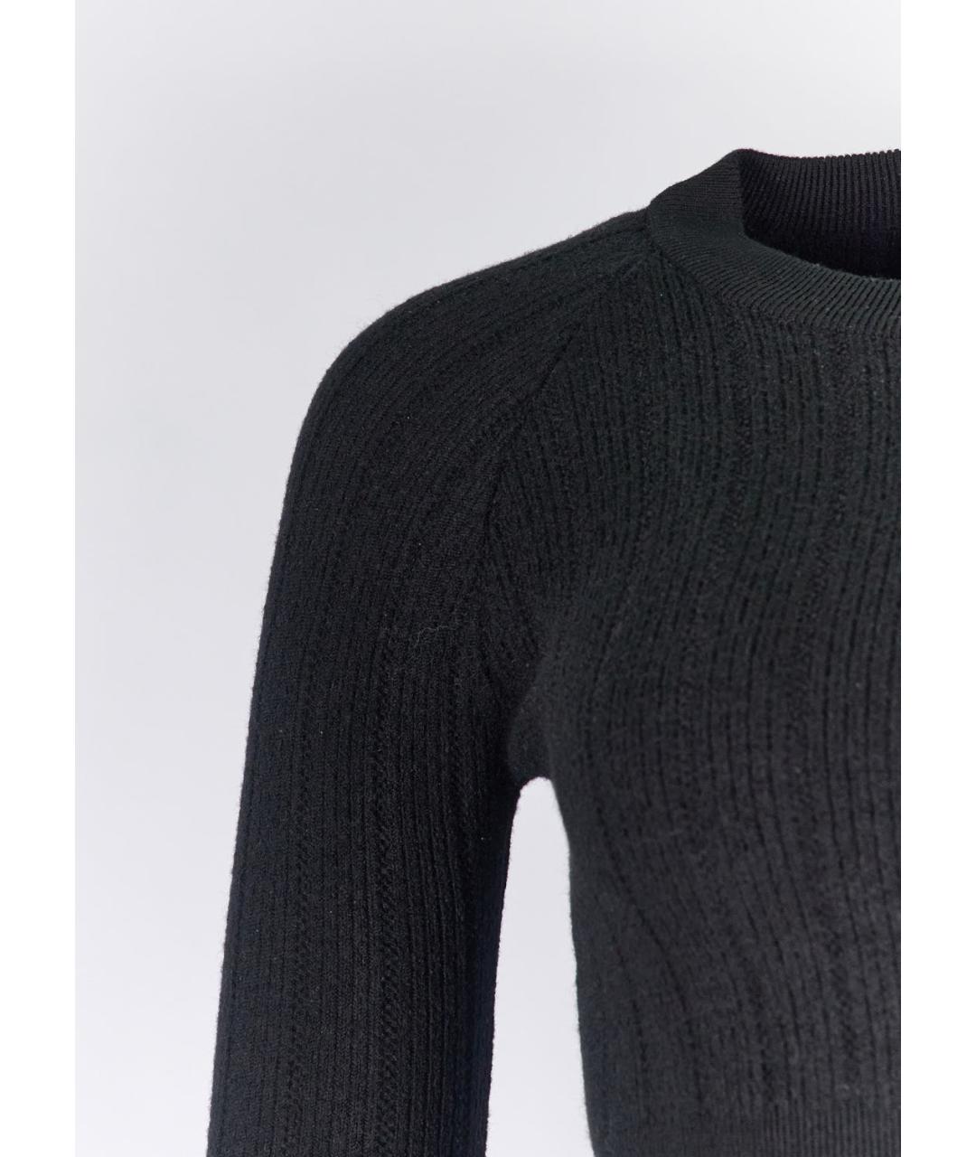 BALMAIN Черное шерстяное повседневное платье, фото 2