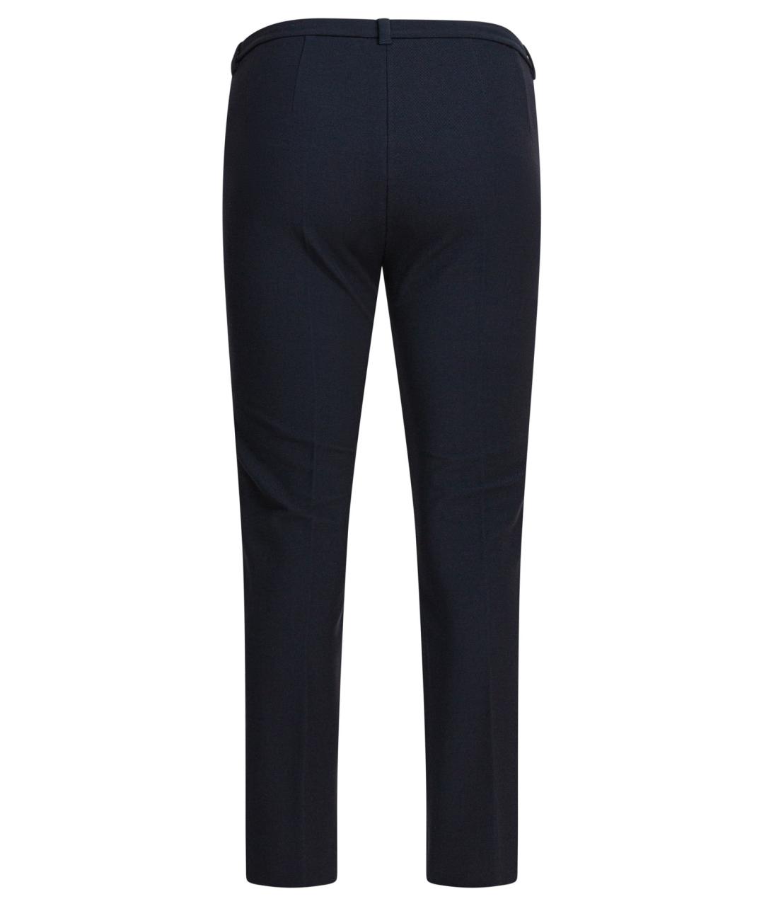 'S MAX MARA Темно-синие хлопковые прямые брюки, фото 2