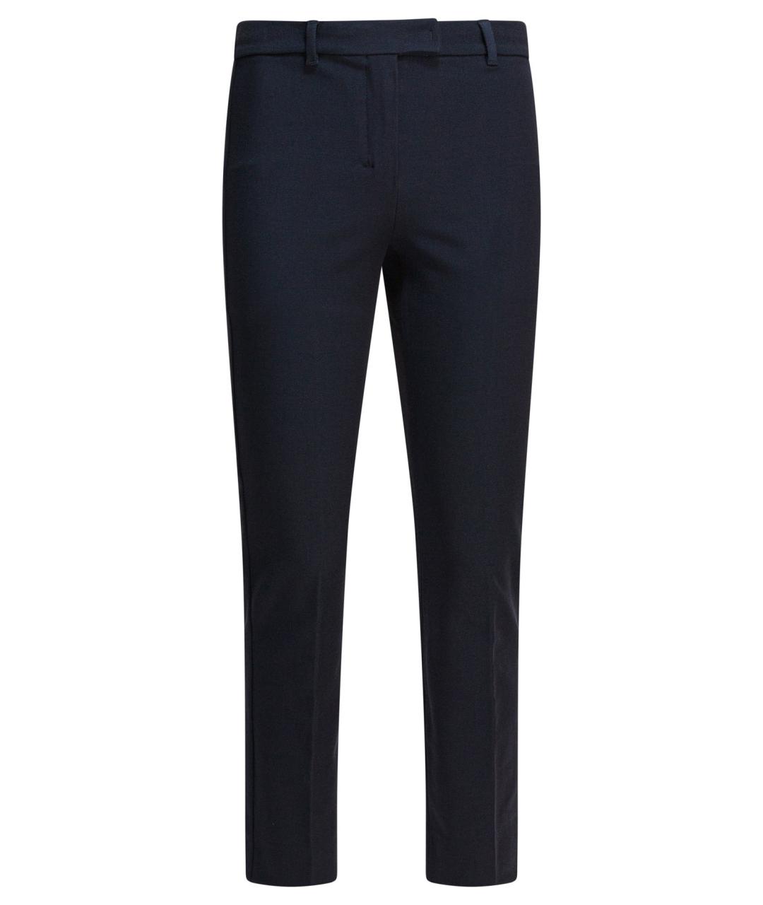 'S MAX MARA Темно-синие хлопковые прямые брюки, фото 1