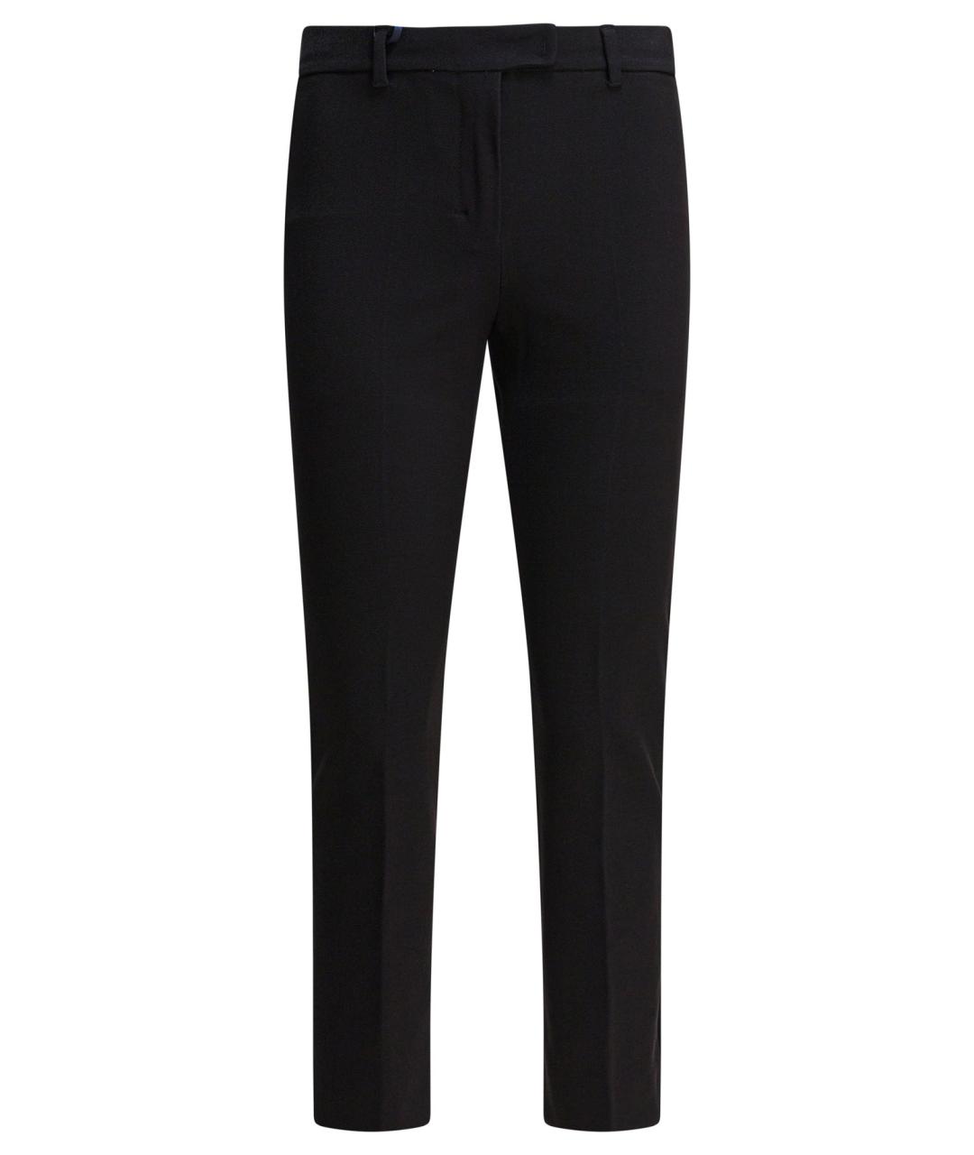 'S MAX MARA Черные хлопковые прямые брюки, фото 1
