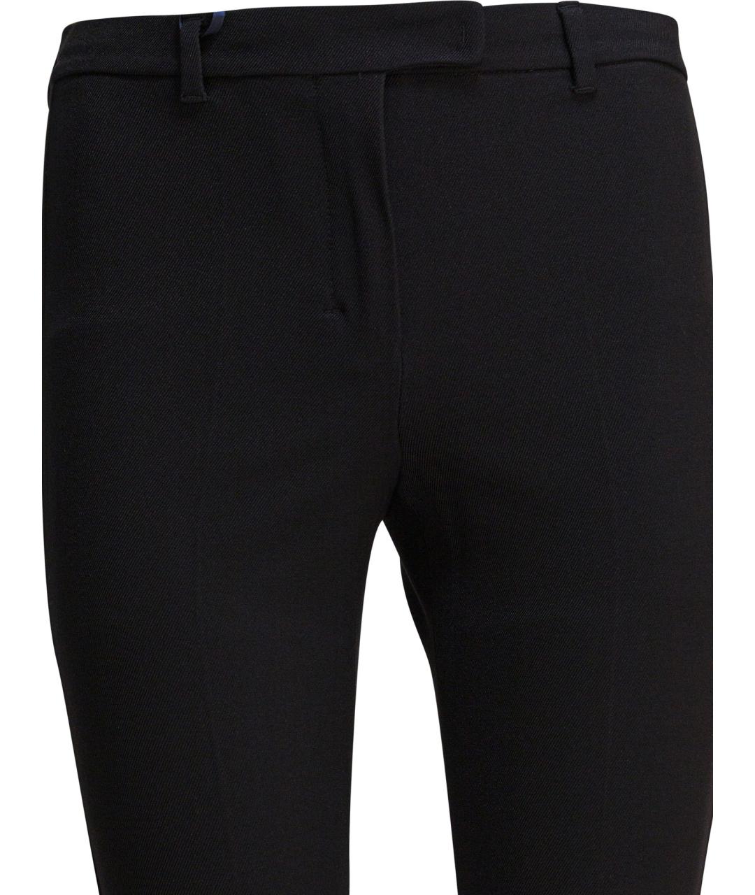 'S MAX MARA Черные хлопковые прямые брюки, фото 3