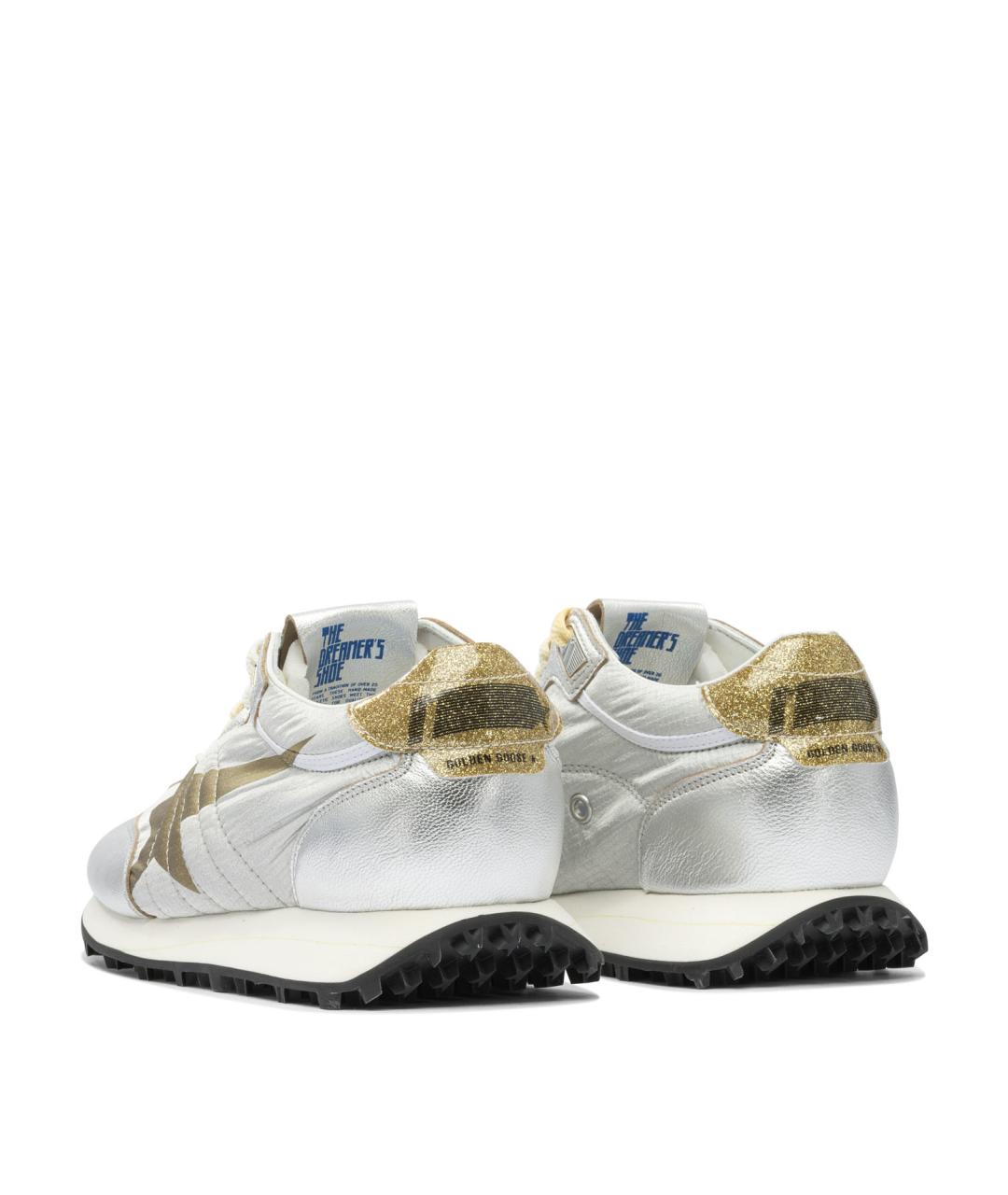 GOLDEN GOOSE DELUXE BRAND Серебряные синтетические кроссовки, фото 4