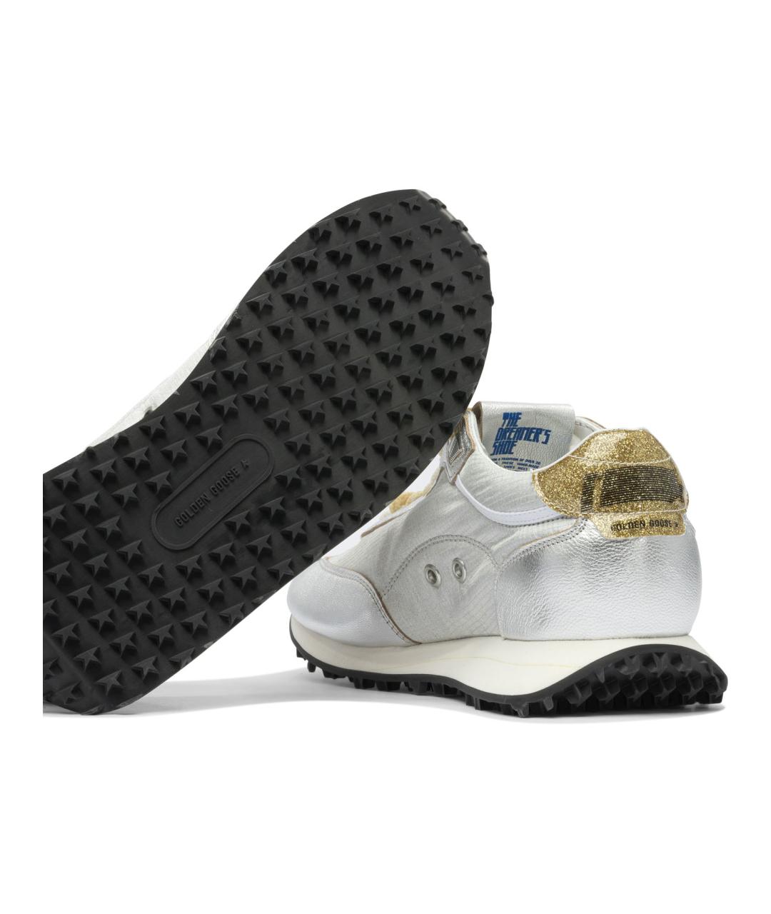 GOLDEN GOOSE DELUXE BRAND Серебряные синтетические кроссовки, фото 5