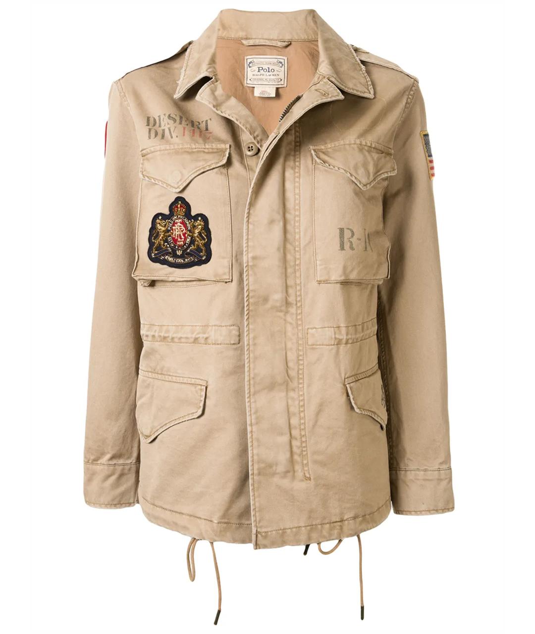 RALPH LAUREN Коричневая хлопковая куртка, фото 1