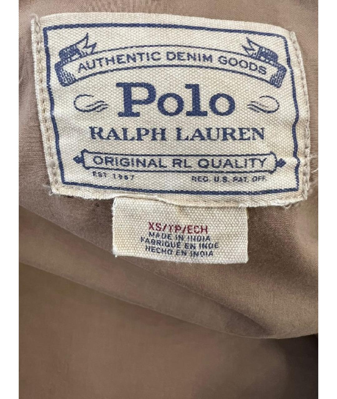 RALPH LAUREN Коричневая хлопковая куртка, фото 7