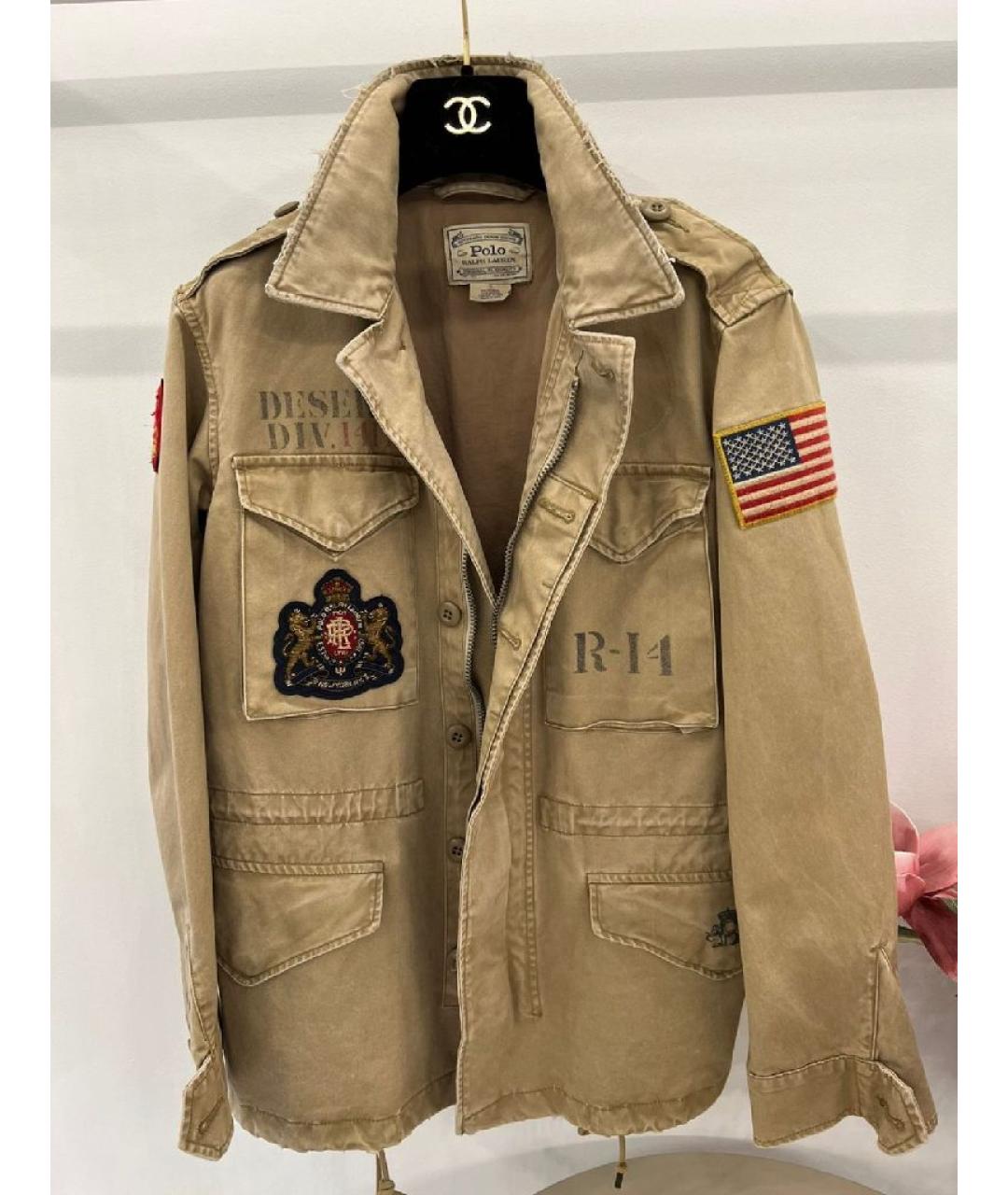 RALPH LAUREN Коричневая хлопковая куртка, фото 10