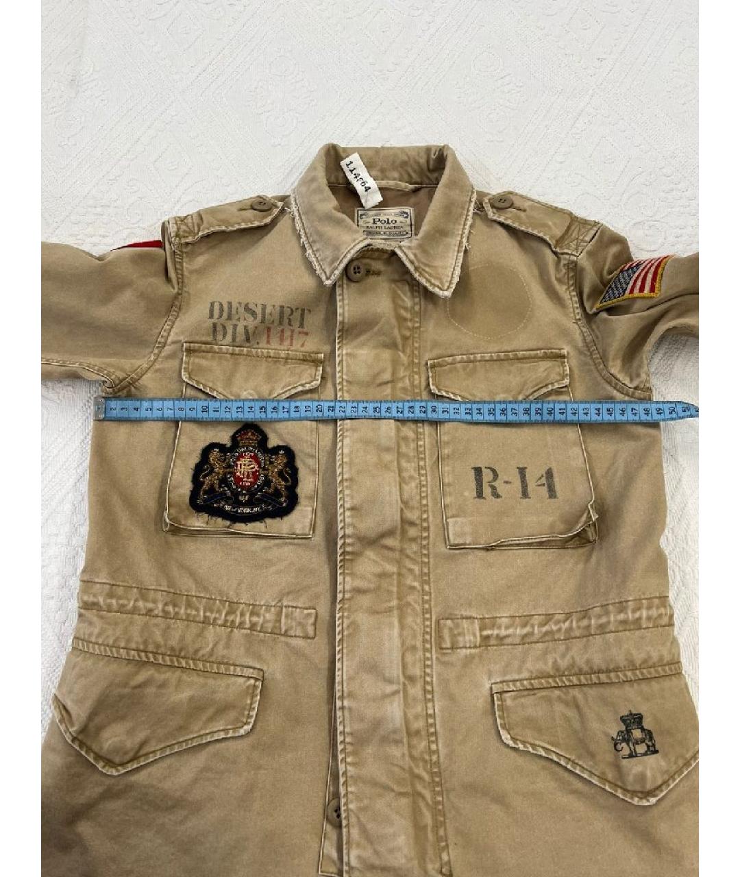 RALPH LAUREN Коричневая хлопковая куртка, фото 6