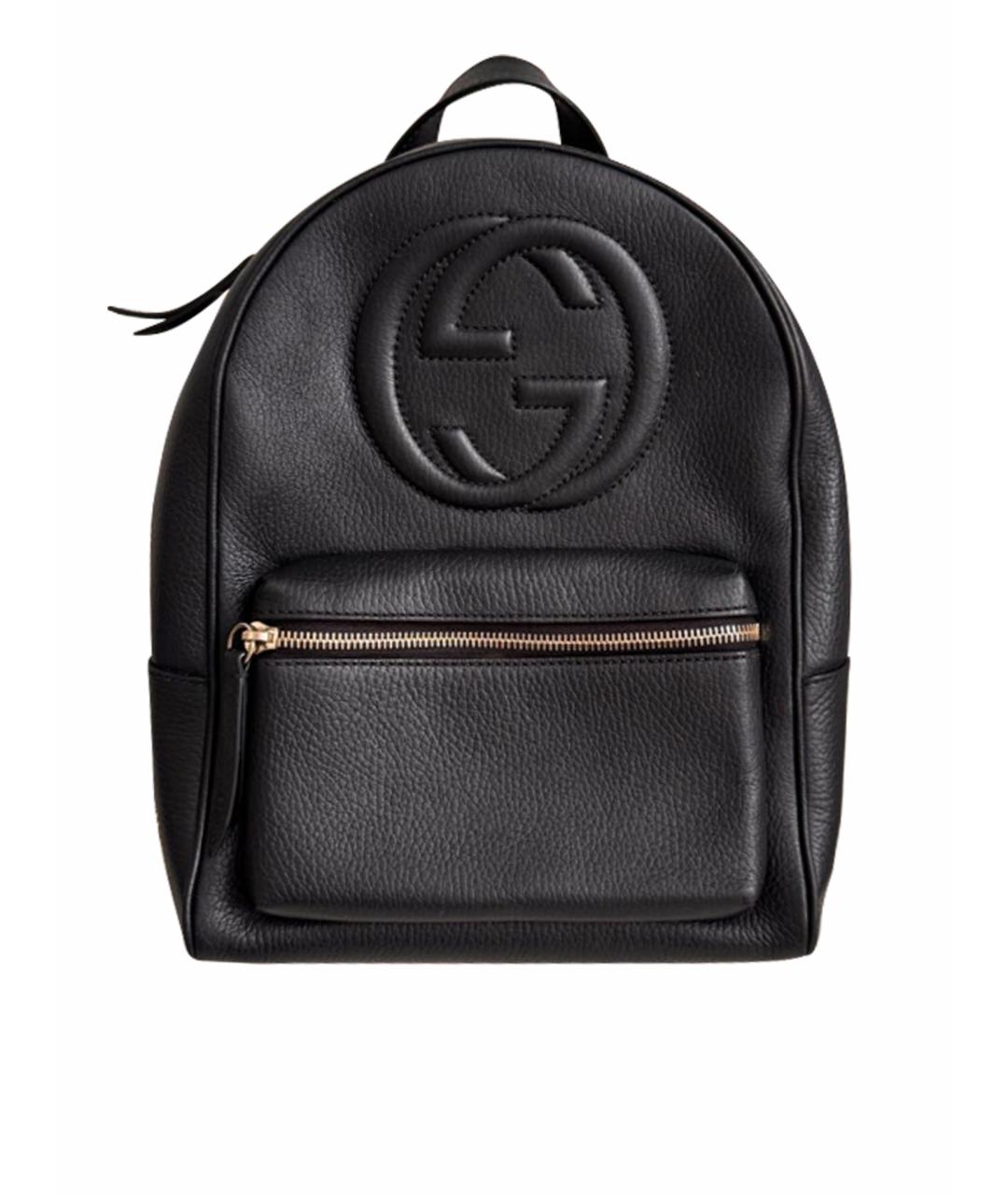 GUCCI Черный кожаный рюкзак, фото 1