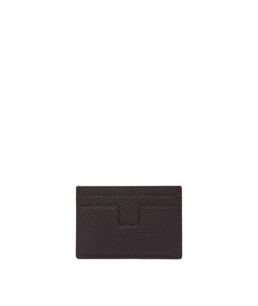 TOM FORD Бордовый кожаный кардхолдер, фото 3