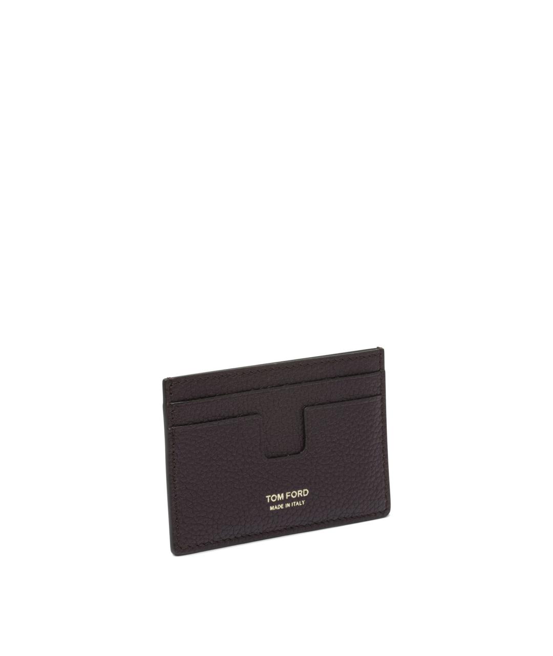 TOM FORD Бордовый кожаный кардхолдер, фото 2