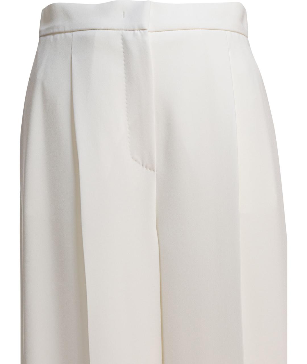 MAX MARA Белые прямые брюки, фото 3
