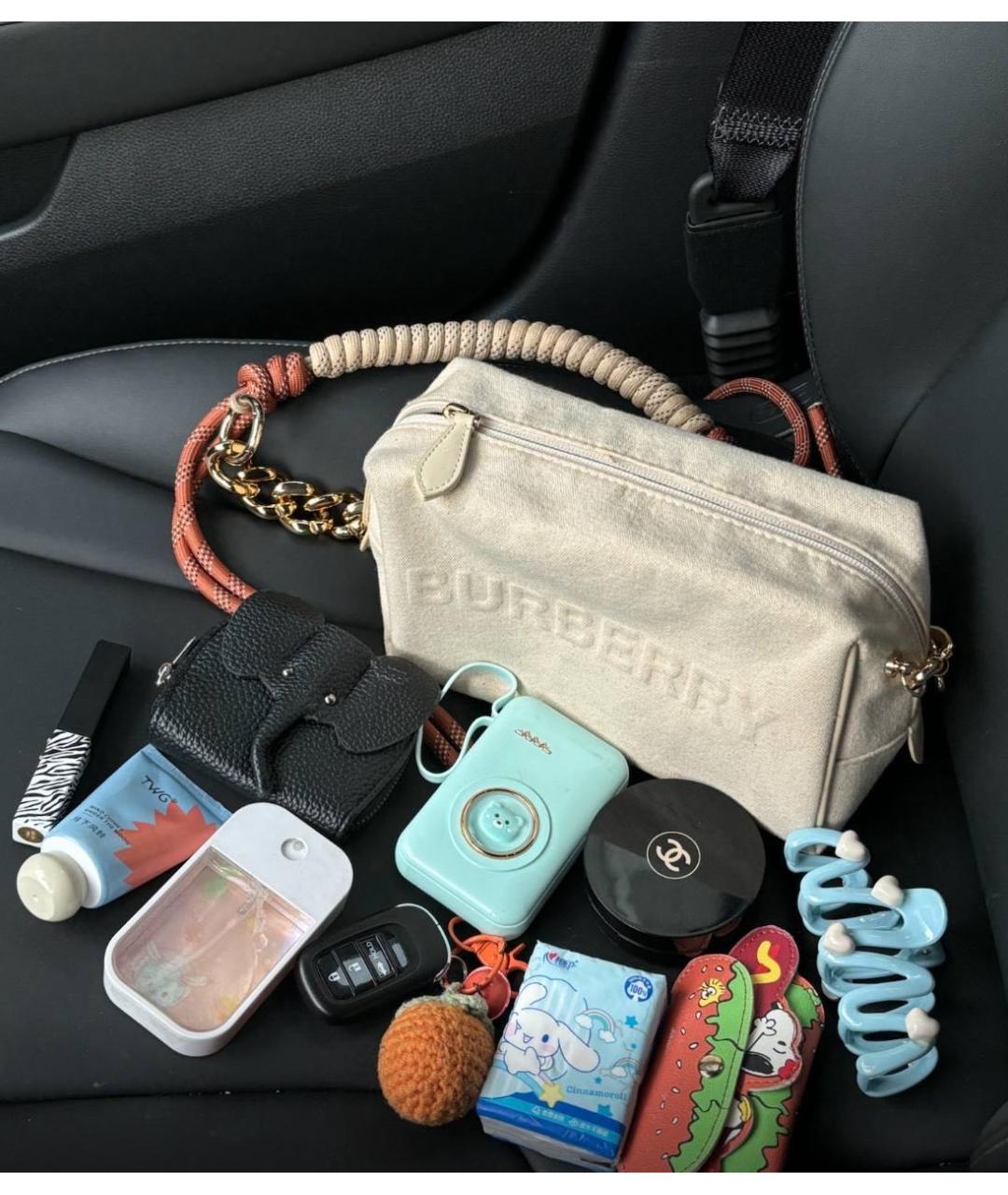 BURBERRY Бежевая косметичка, фото 4