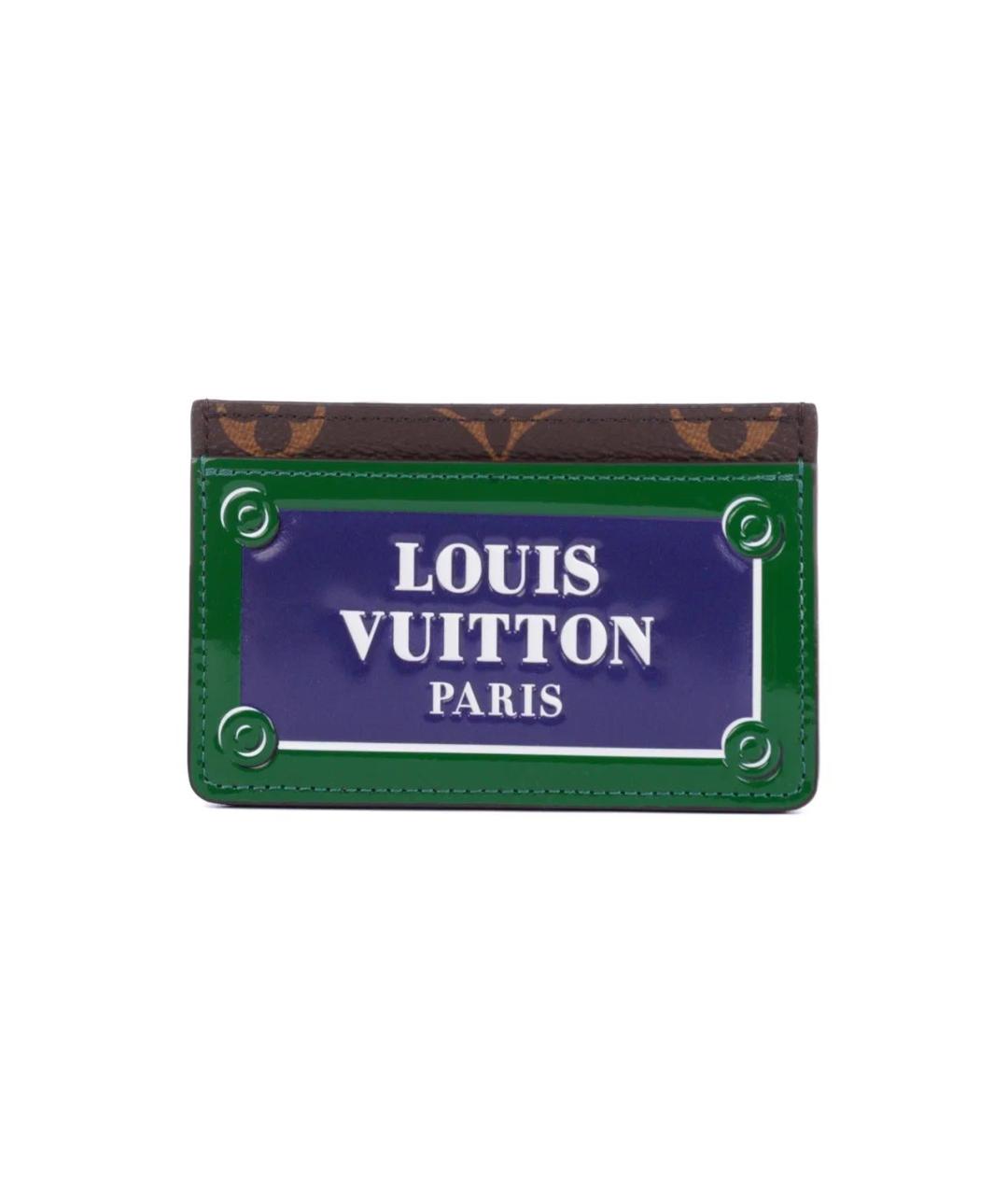 LOUIS VUITTON Коричневый кожаный кардхолдер, фото 8