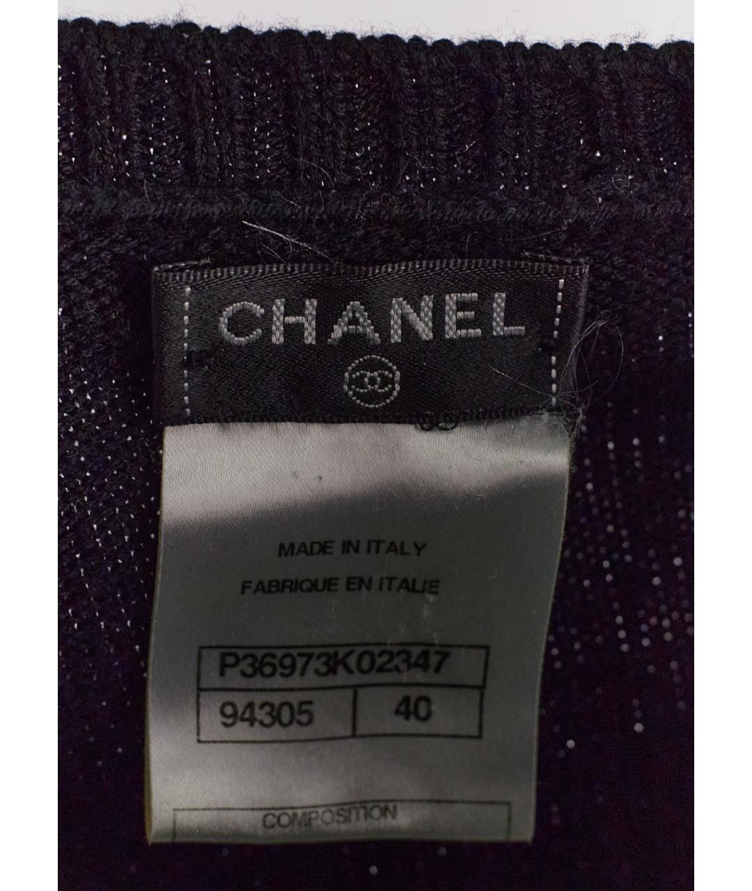 CHANEL Черное шерстяное повседневное платье, фото 5