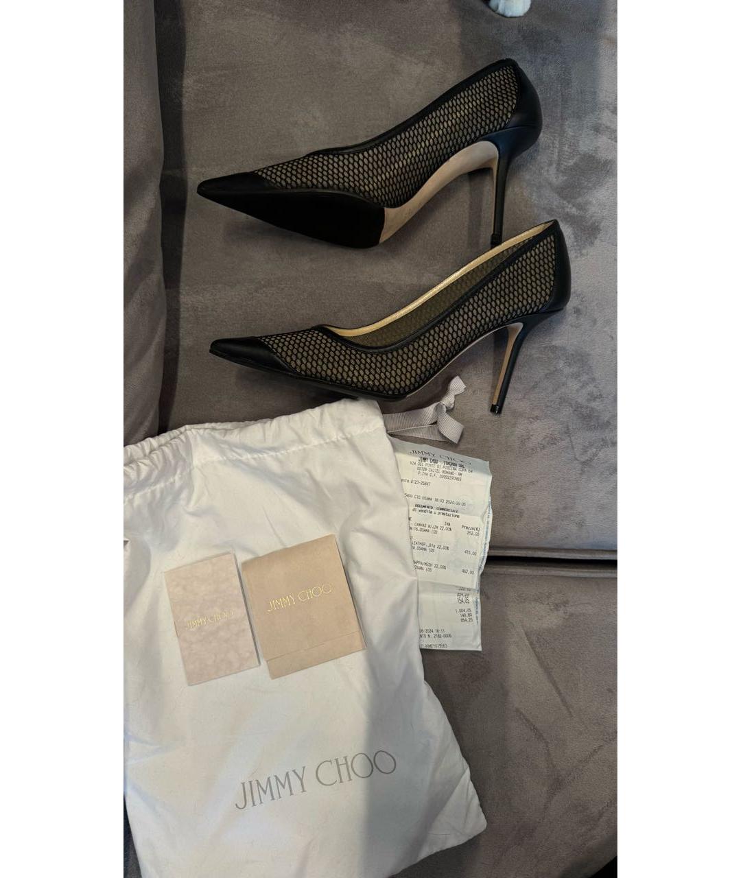 JIMMY CHOO Черные кожаные туфли, фото 6