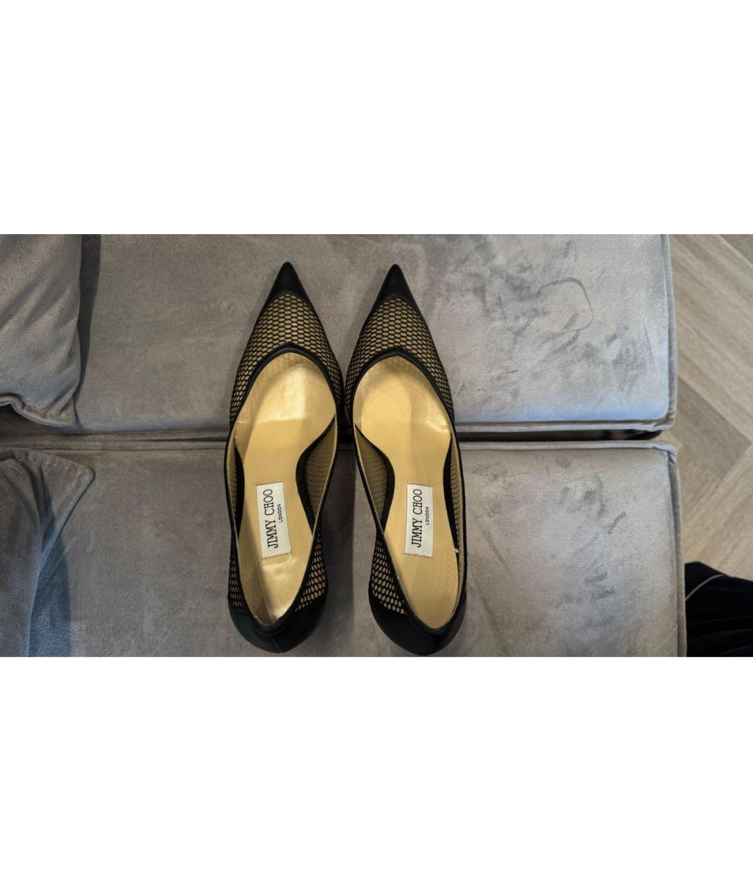 JIMMY CHOO Черные кожаные туфли, фото 3