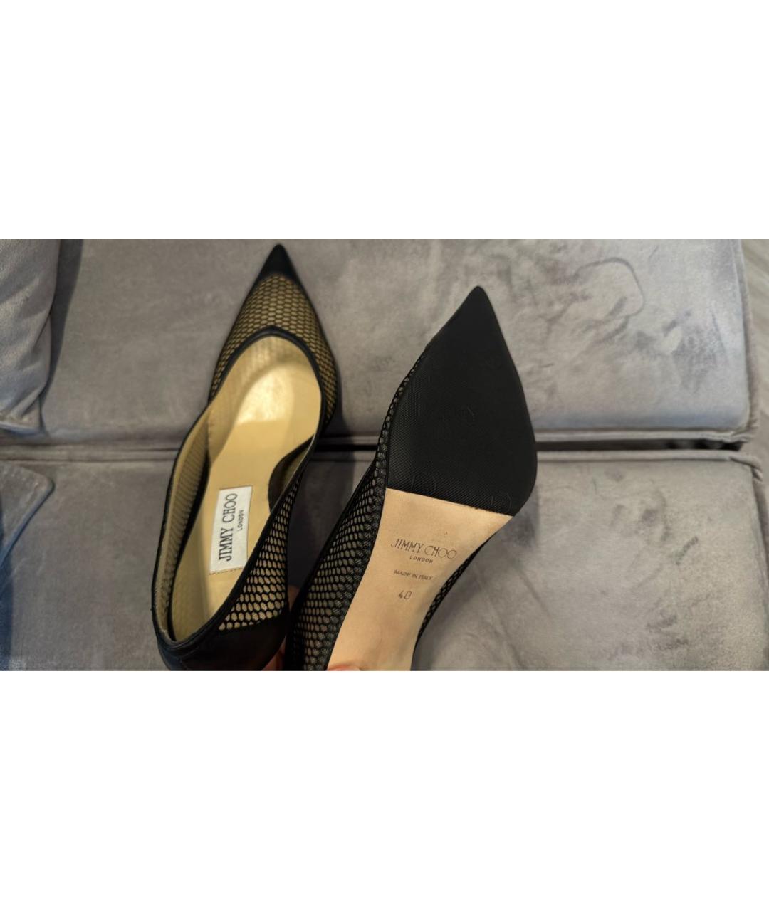 JIMMY CHOO Черные кожаные туфли, фото 5