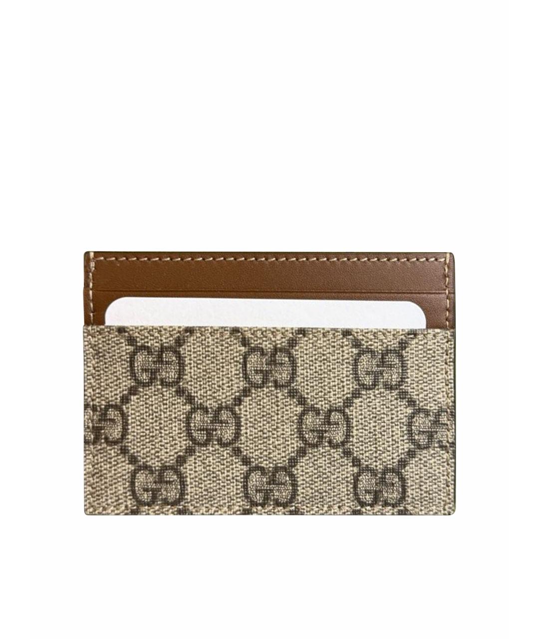 GUCCI Коричневый кожаный кардхолдер, фото 3
