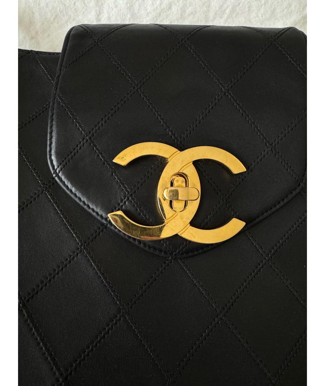 CHANEL Черная кожаная сумка тоут, фото 3