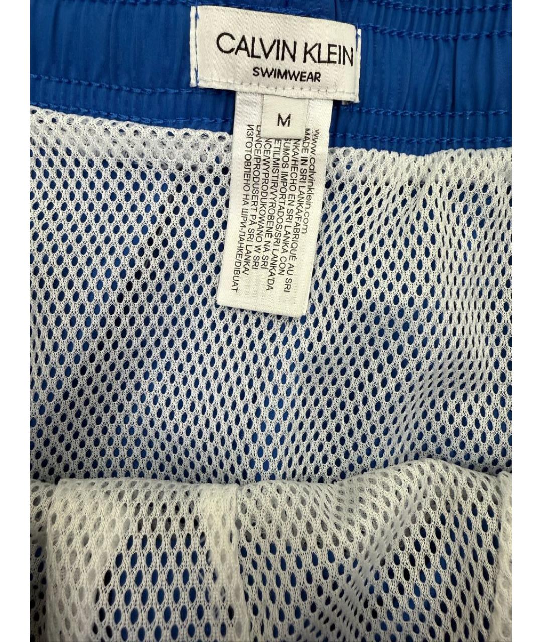 CALVIN KLEIN Синие полиэстеровые плавки, фото 3
