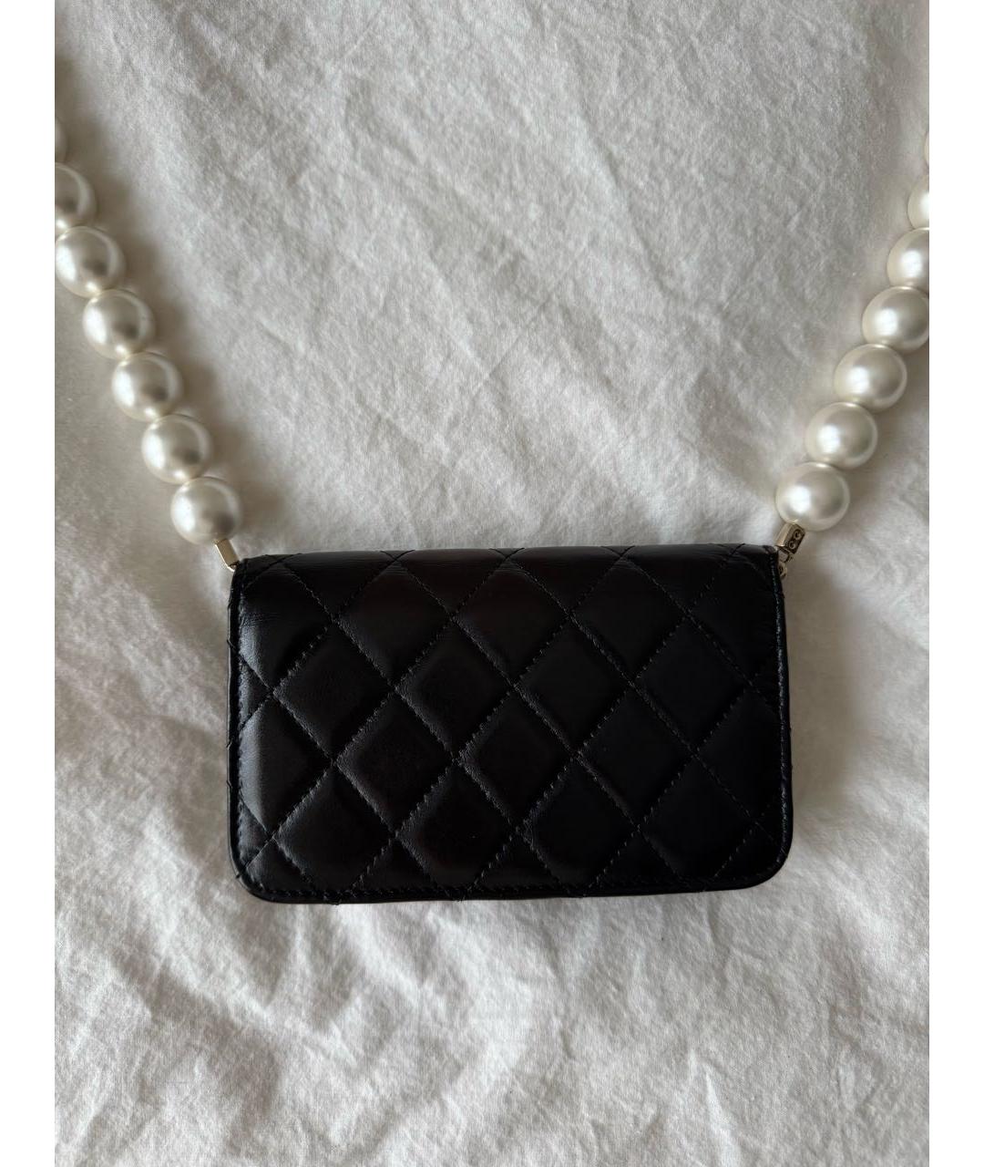 CHANEL Черная кожаная сумка через плечо, фото 4