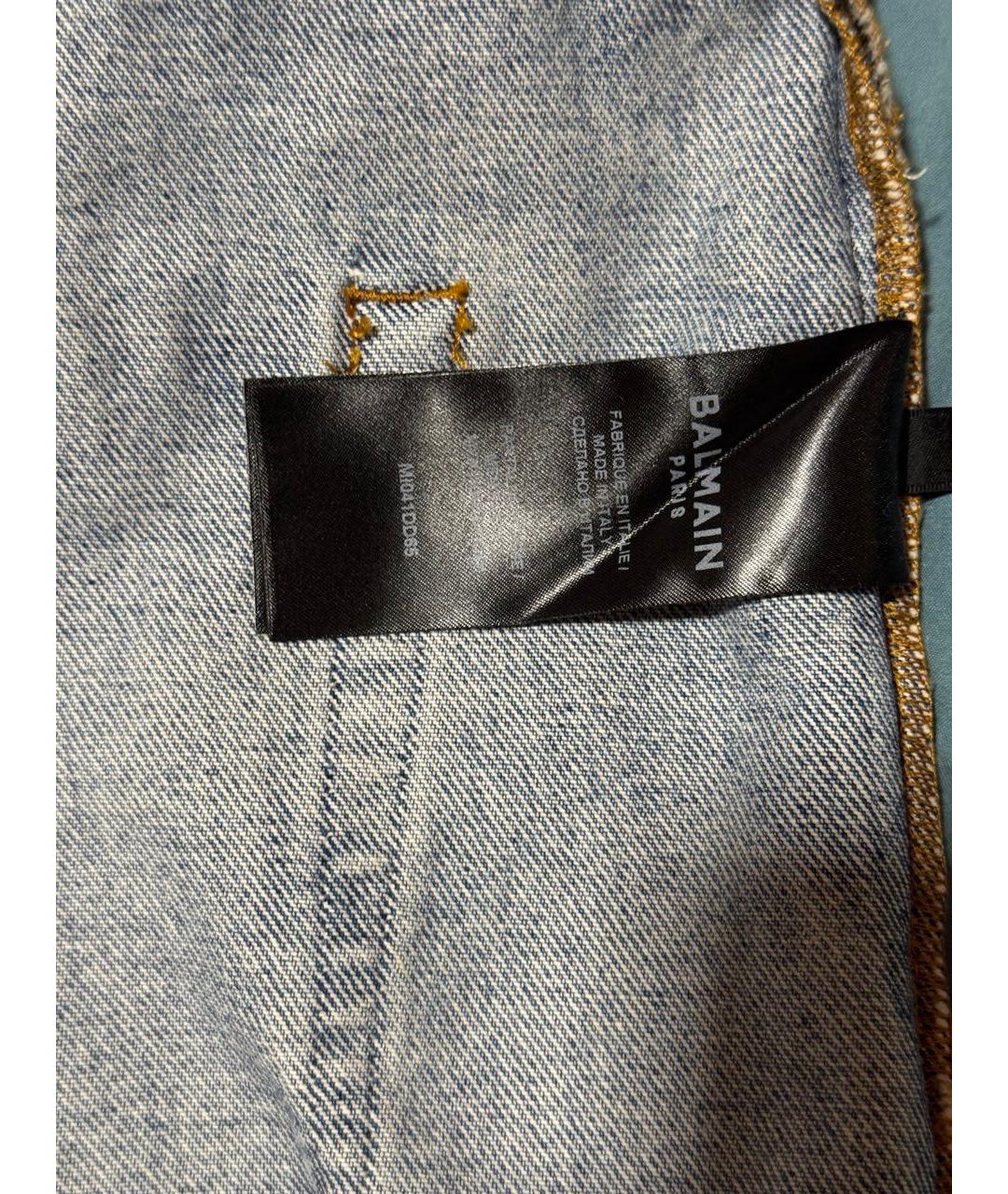 BALMAIN Голубые хлопковые джинсы скинни, фото 6