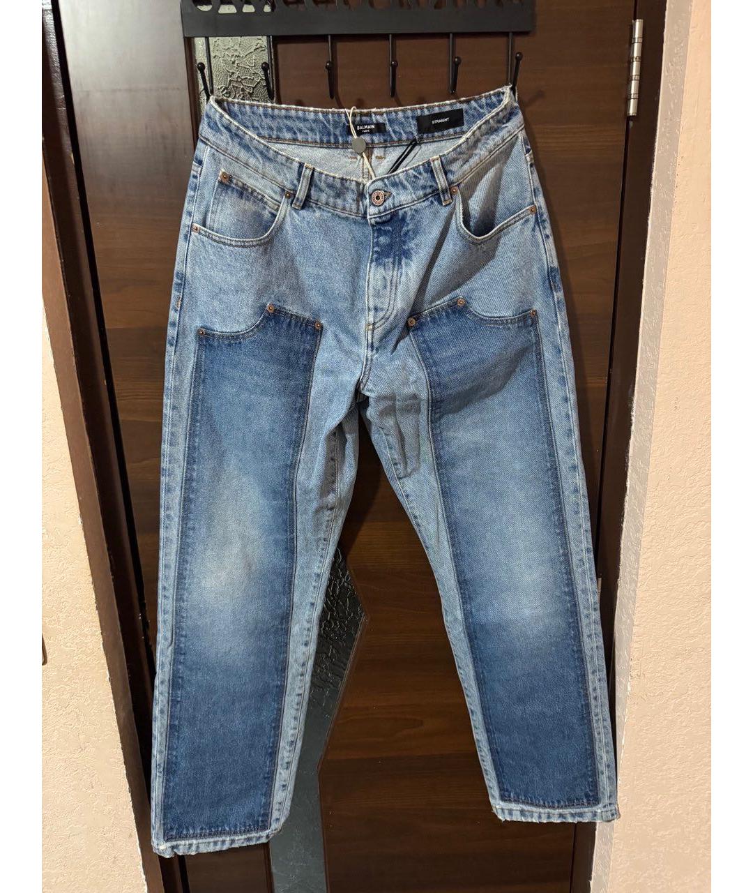 BALMAIN Голубые хлопковые джинсы скинни, фото 9