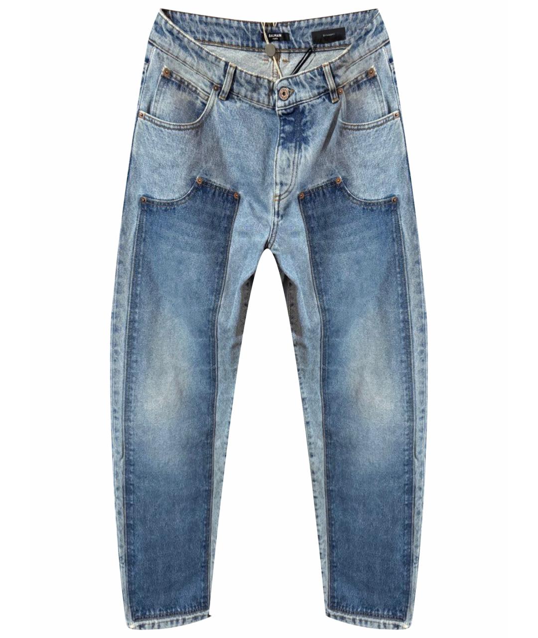 BALMAIN Голубые хлопковые джинсы скинни, фото 1