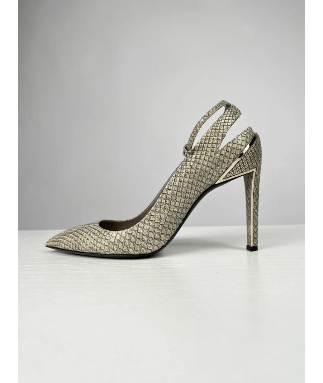 CHRISTIAN DIOR Серые туфли из экзотической кожи, фото 7