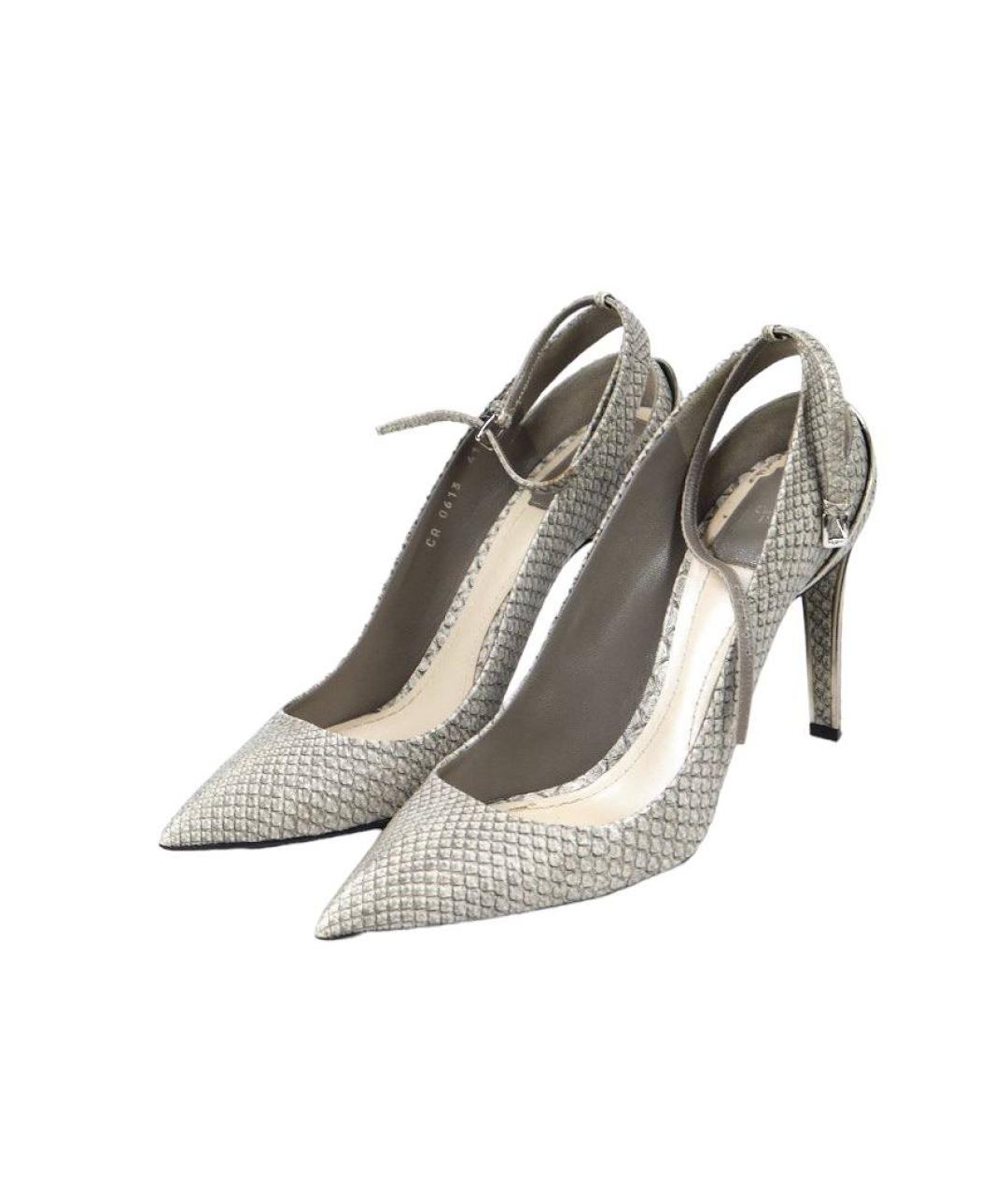CHRISTIAN DIOR Серые туфли из экзотической кожи, фото 3