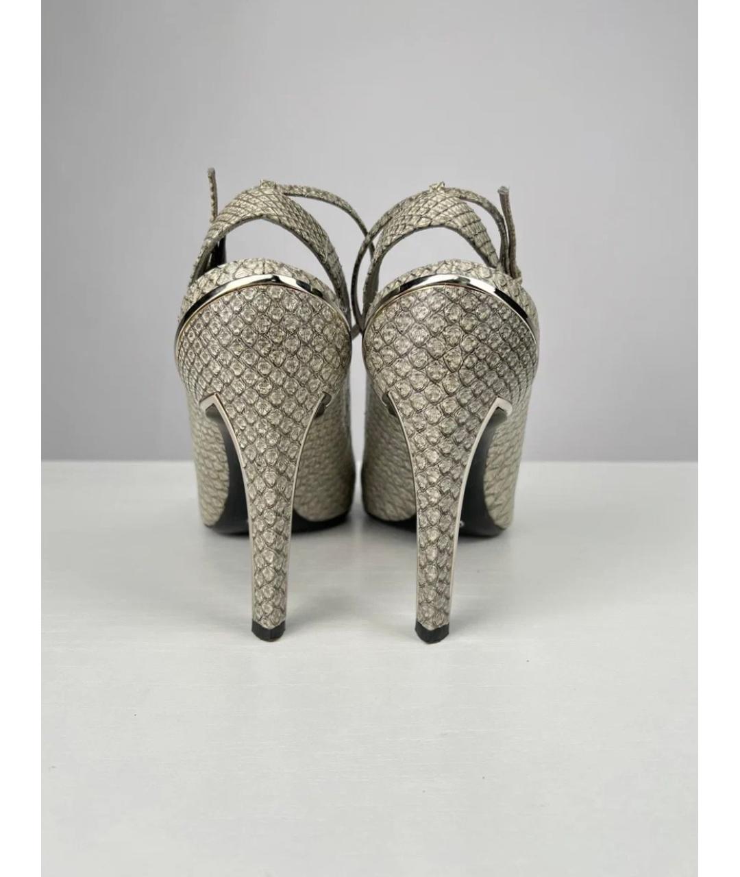 CHRISTIAN DIOR Серые туфли из экзотической кожи, фото 4