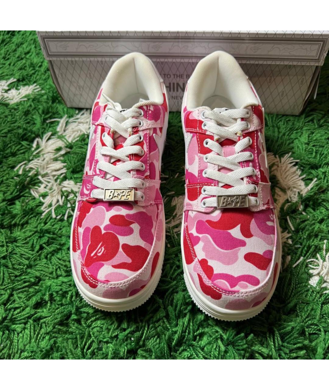 BAPE Розовые низкие кроссовки / кеды, фото 2