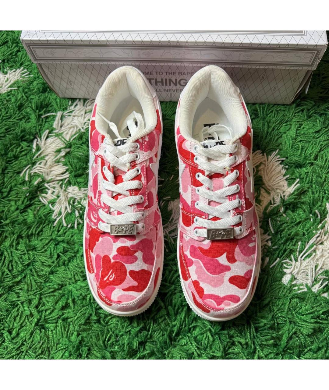 BAPE Розовые низкие кроссовки / кеды, фото 3